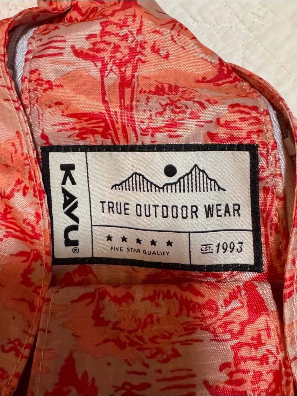 Kavu Coral Pink Printed Sling Crossbody